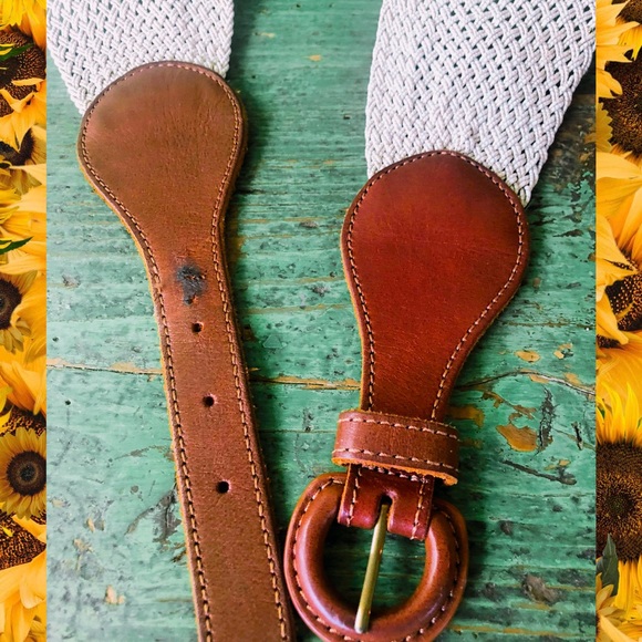 ON SALE 🌻💕 LOFT STRAW-WAIST LEATHER #BELT - Picture 3 of 3